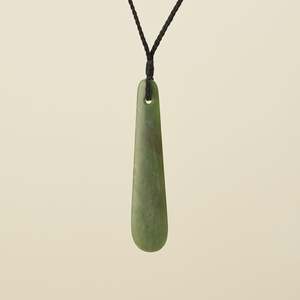 Roimata Matte Medium Kahurangi Pendant, Black Binding