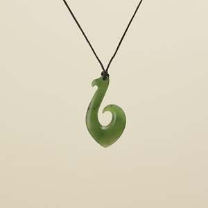Best Sellers: Hei Matau Pendant Matte Medium Kawakawa