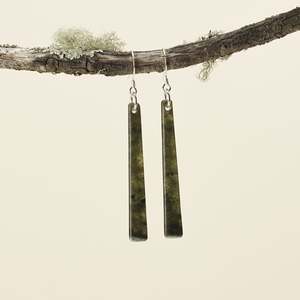 Earrings: Medium Tangiwai Pounamu Earrings 49mm