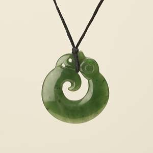 Manaia: Manaia Greenstone Medium Pendant
