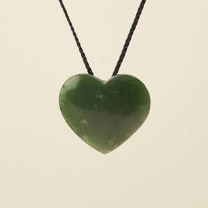 Manawa Heart Kahurangi Pounamu Large Pendant