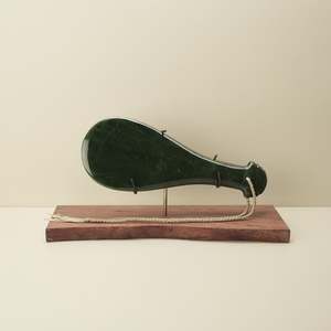Ornaments: Mere Kawakawa Polished Greenstone Extra Large Sculpture