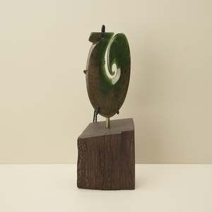 Koru Hei Matau Pounamu Sculpture