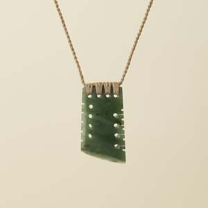 Notched Toki Kahurangi Medium Pounamu Pendant
