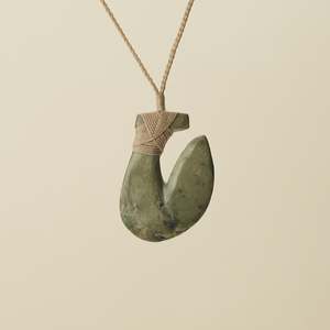 Hei Matau Medium Raukaraka Pounamu Pendant