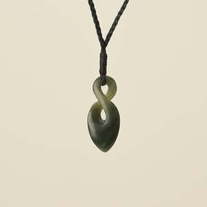 Pikorua Kawakawa Inanga Small Pounamu Pendant