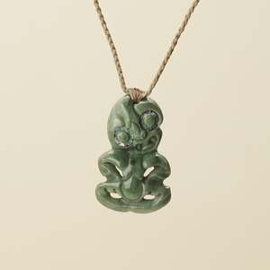 New Arrivals: Hei Tiki Inanga Pounamu Small Pendant