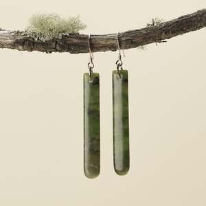 Drop Kahurangi Pounamu Medium Earrings 65mm