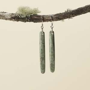 Drop Kōkopu Pounamu Medium Earrings 60mm