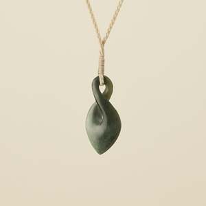 Connection: Pikorua Kawakawa Inanga Small Pounamu Pendant