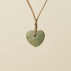Connection: Manawa Raukaraka XS Pounamu Pendant, Tan Binding