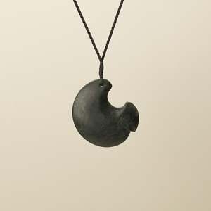 Hapopo Pounamu Hei Matau Pendant Large