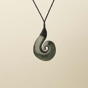 Inanga Pounamu Hei Matau Pendant Large