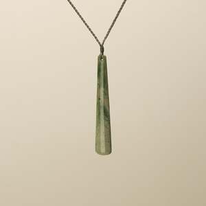 Matte Flower Pounamu Roimata Pendant Large