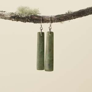 Drop Raukaraka Pounamu Small Medium Earrings 50mm