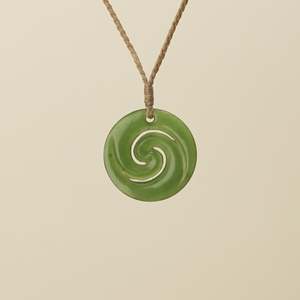 Koru kahurangi Pounamu Medium Pendant