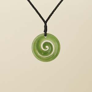 Koru kahurangi Pounamu Medium Pendant