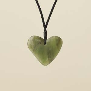 Manawa Heart Small Kahurangi Pounamu Pendant