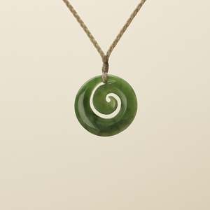 Koru Pendants: Medium Flower Koru Pounamu Pendant