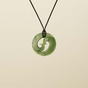 Koru Pendants: Koru Pounamu Medium Kawakawa Pendant