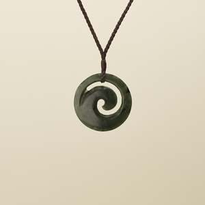 Koru Pendants: Koru kawakawa Medium Pounamu Pendant