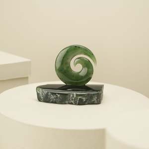 Ornaments: Small Greenstone Koru Sculpture