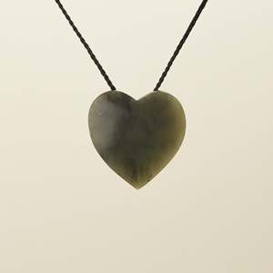 Manawa Heart Kahurangi Pounamu Large Pendant