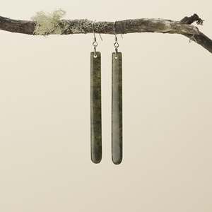 Large Roimata Kahurangi Pounamu Earrings