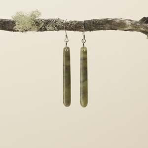 Drop Kahurangi Pounamu Small Medium Earrings 40mm