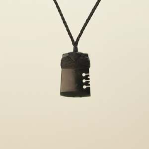 Notched Toki Kawakawa Small Pounamu Pendant