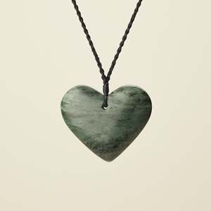 Whakanui Celebrations: Manawa Heart Kawakawa Pounamu XL Pendant