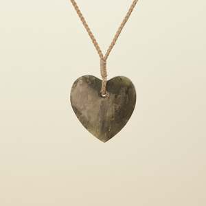 Aroha Love: Manawa Hapopo Small Medium Pounamu Pendant