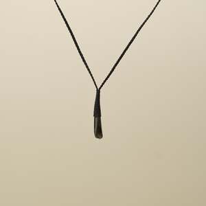 Tangiwai XS Roimata Pounamu Pendant, Black Binding