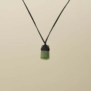 Strength: Kahurangi XS Toki Pounamu Pendant, Black Binding