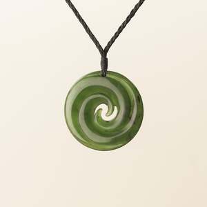 Kahurangi Pounamu Double Koru Large Pendant