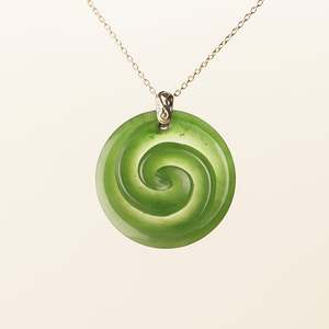 Kahurangi Pounamu Porowhita Koru Pendant