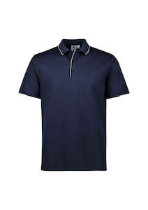 Polos Arrow Uniforms: Mens Focus Short Sleeve Polo - Navy/White