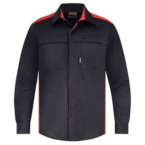 Contrast Work Shirt LSL (CODE LC0108)