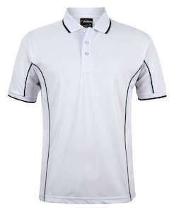 Healthcare Wellness: Men's Poly Piping Polo SSL - White/Navy