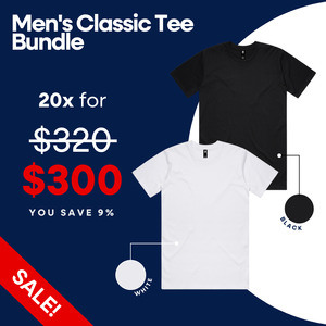 As Colour: Men's Classic Tee Bundle - 20 Units