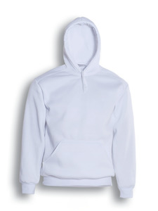 Sweatshirts Hoodies: Unisex Pull Over Hoodie - White