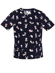 Best Friends Womens Scrub Top
