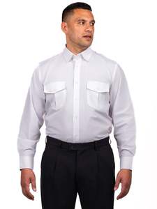 Retail Business Casual: Men's Long Sleeve Epaulette Shirt