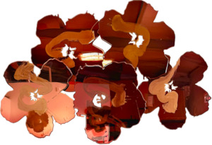 Sally Bulling: Flower Fields: Burnt Sienna, Sangria and Bordeaux