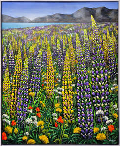 Rachael Errington: Lake Tekapo Lupins
