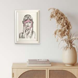 Blush: Miss Aviator Framed