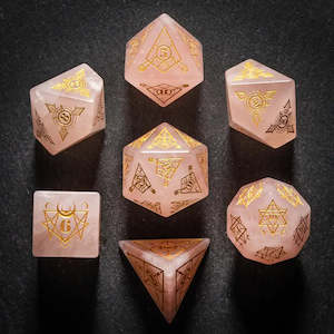 Dice: Rose Quartz RPG 7 dice set