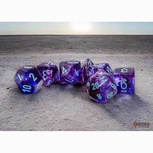 Products: Chessex: Nebula Nocturnal/turquoise Mega-Hedral Dice Set
