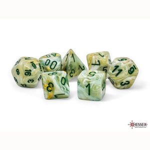 Chessex: Marble Green/dark green Mega-Hedral Dice Set