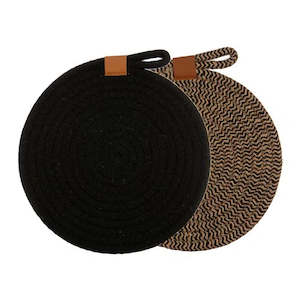Nash Black Set of 2 Trivet